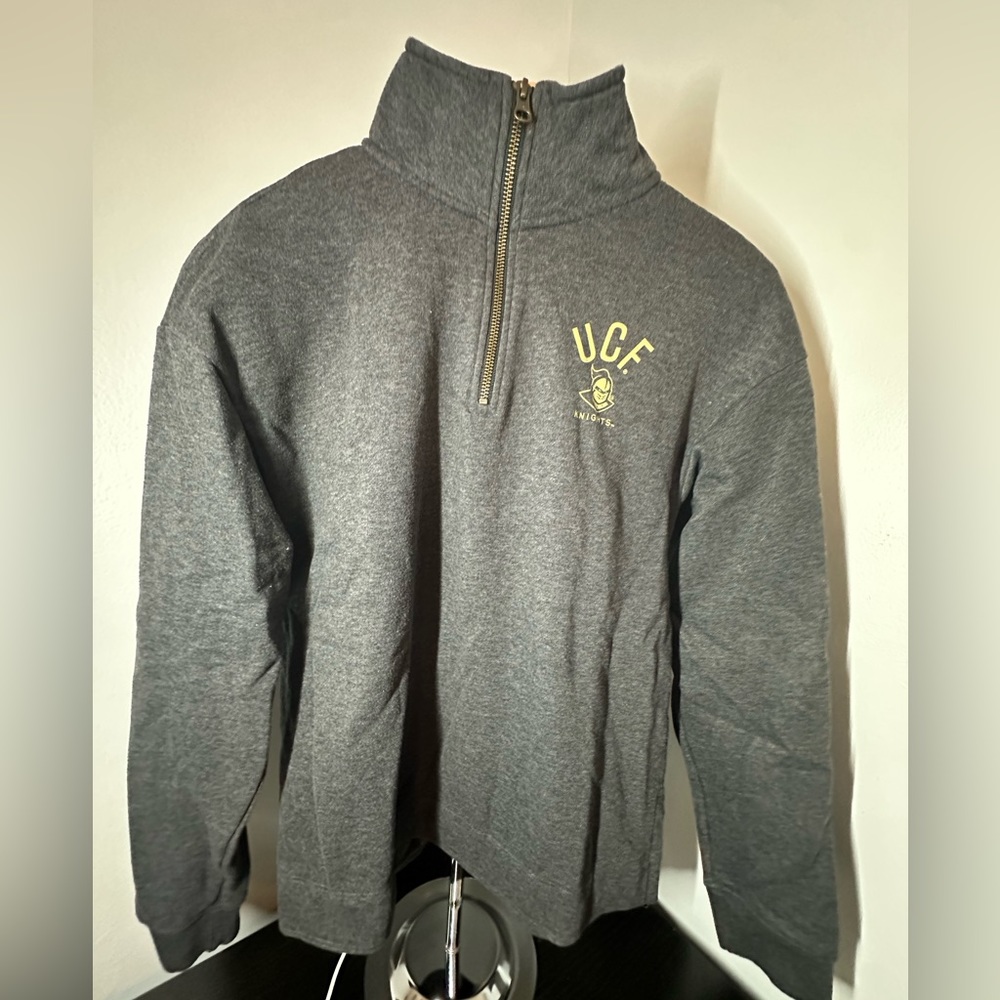 UCF‎ University Of Central Florida Knights Quarter Zip Sweat Shirt Size S